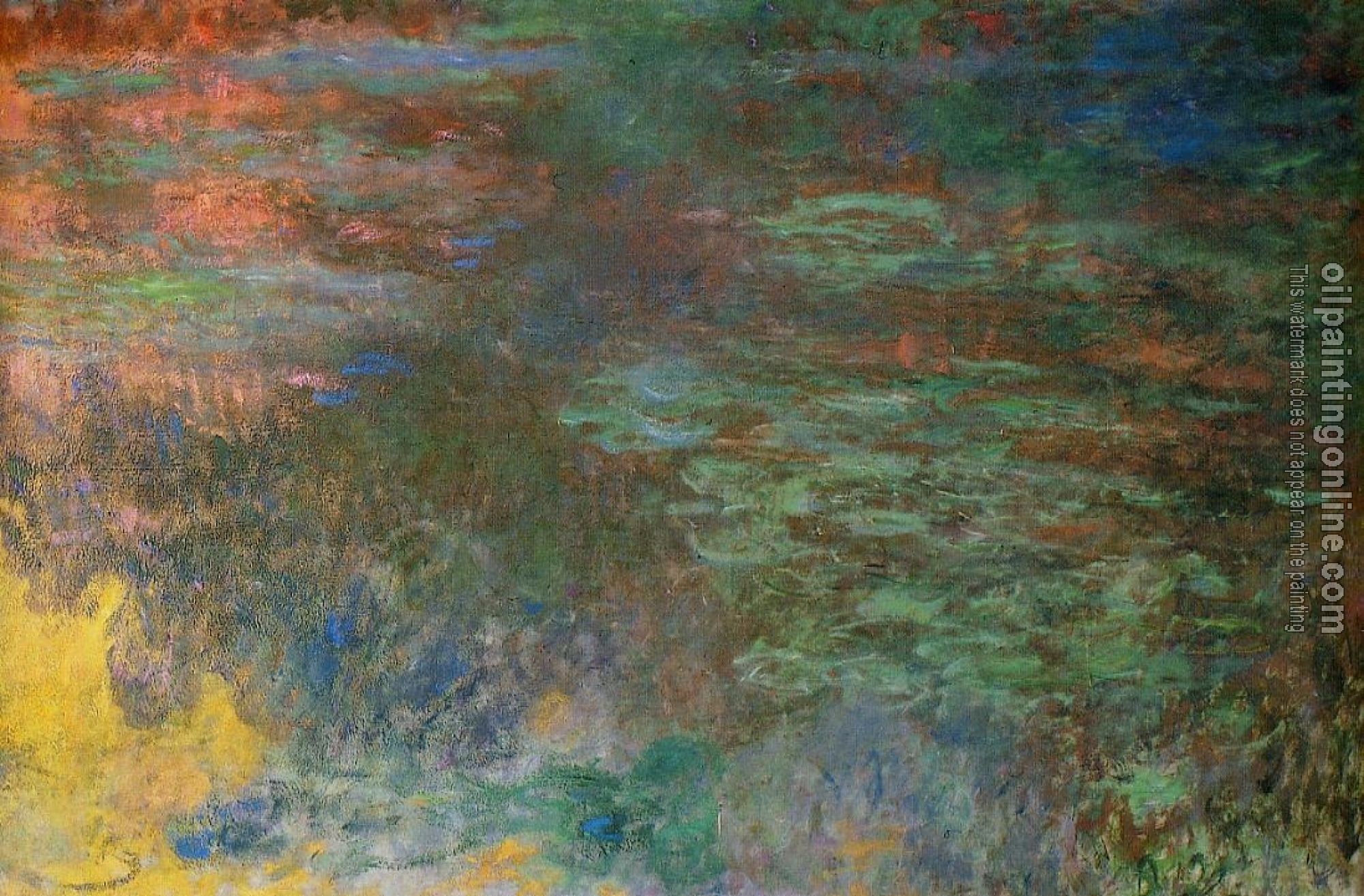 Monet, Claude Oscar - Water-Lily Pond, Evening, right panel